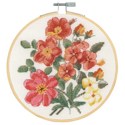 DMC Bouquet Cross Stitch Kit - 18cm Diameter