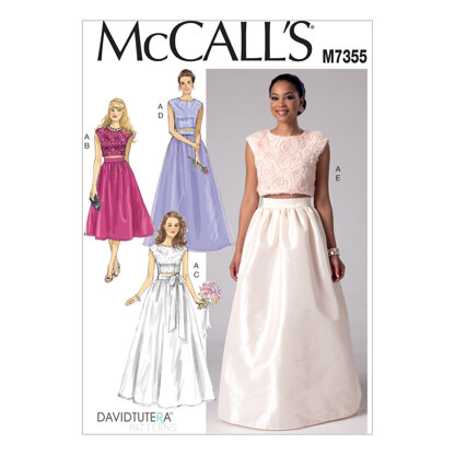 McCall's Misses' Crop Top and Gathered Skirts M7355 - Sewing Pattern