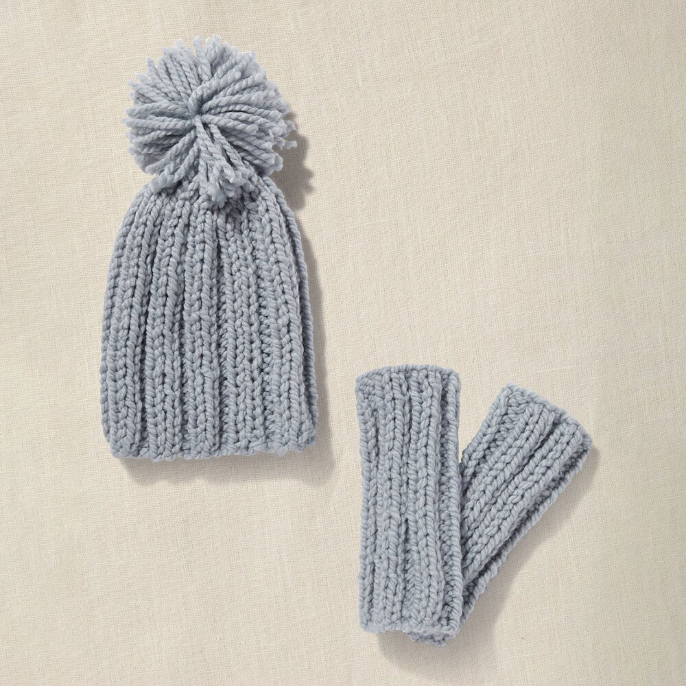 DMC Mindful Making The Rhythm Rib Hat & Mitts Knitting Kit - 22cm - view 4