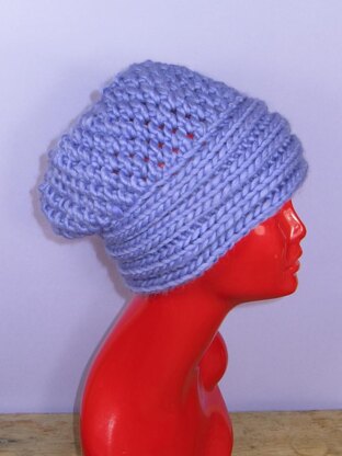 Super Chunky Rib Band Lace Slouch Hat