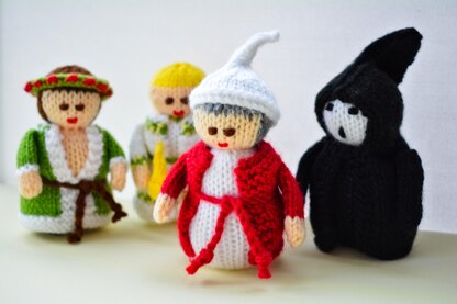 Scrooge Christmas Carol Dolls Knitting Pattern - Toy Knitting Pattern