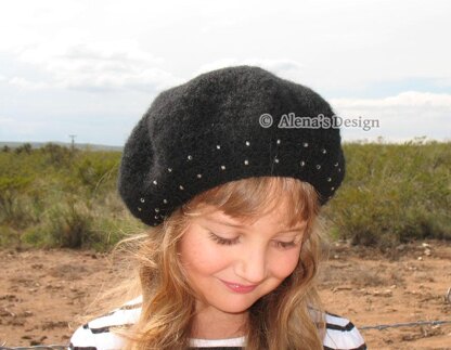 Embroidered Beaded Beret