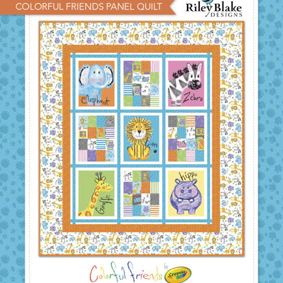 Riley Blake Colorful Friends Panel Quilt - Downloadable PDF