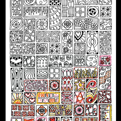 Design Works Cubist Zenbroidery Kit - 25.5 x 40.5cm