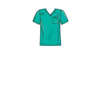 Simplicity Unisex Knit Scrubs S9650 - Sewing Pattern