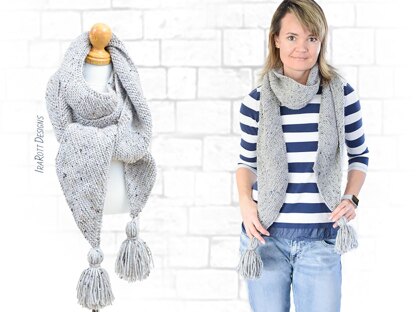 Slanted Knit Scarf Ileane