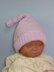 Baby Garter Stitch Topknot Pixie Hat