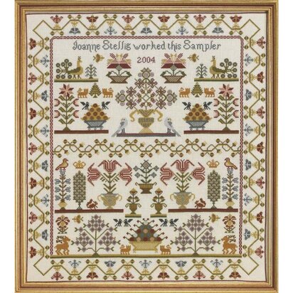 Historical Sampler Company Pot Sampler Cross Stitch Kit - 46cm x 52cm