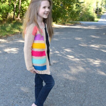 Color Block Cardigan - Child