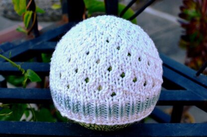 Diagonal Lace Baby Hat