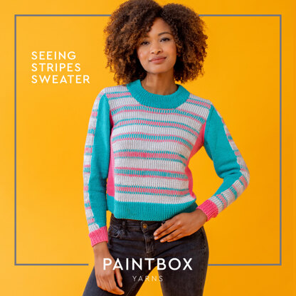 Paintbox Yarns Seeing Stripes Sweater PDF (Free)