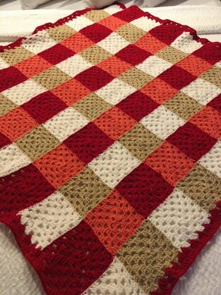 Chic Colorful Granny Square Throw