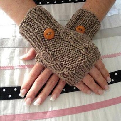 Yarn Over Fingerless Gloves