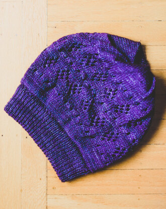 Tallin Hint Of Lace Hat-Turned-Cowl in SweetGeorgia Cashluxe Spark - Downloadable PDF