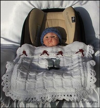 Baby car seat 2024 blanket knitting pattern free