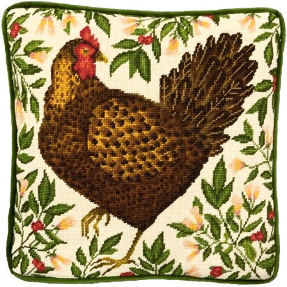 Bothy Threads Honeysuckle Hen Tapestry by Catherine Rowe Tapestry Kit - 14 x 14 Inches