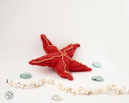 Starfish toy knitted flat