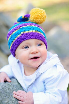 Textured Stripe Stocking Cap