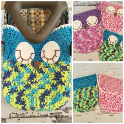 Sleepy Owl Car Seat Cozy