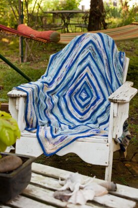 Calm Water Afghan in Universal Yarn Bamboo Bloom Handpaints - Downloadable PDF