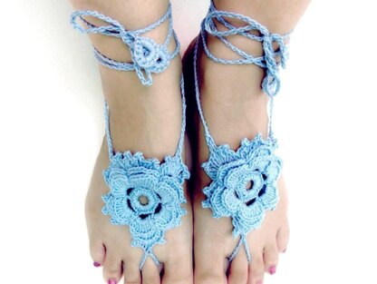 Irish flower barefoot sandal