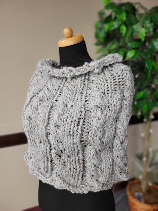 Twisted Cabled Poncho