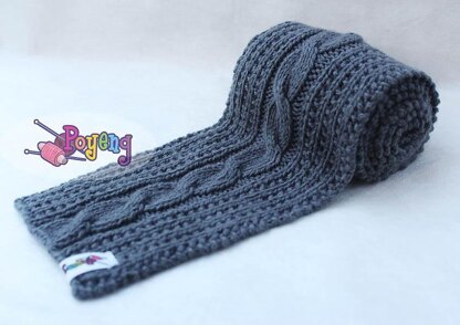 Simple cable scarf