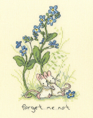 Bothy Threads Forget Me Not Cross Stitch Kit - 15 x 19cm