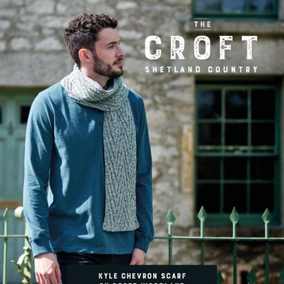Kyle Chevron scarf in West Yorkshire Spinners The Croft Shetland Country - DBP0087 - Downloadable PDF