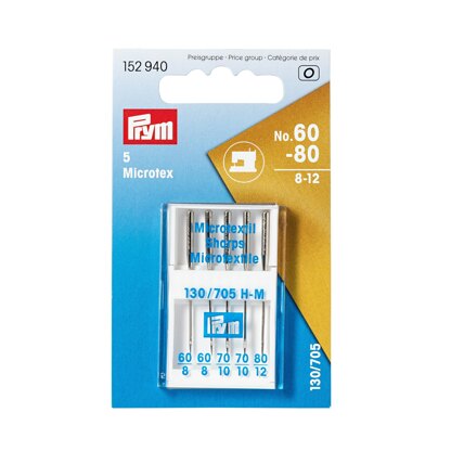 Prym Microtex Sewing Machine Needles 130/705 60-80 Assorted