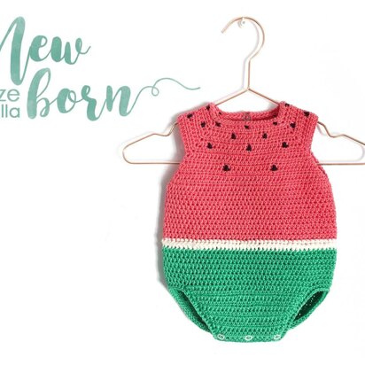 New Born - Crochet Watermelon Romper