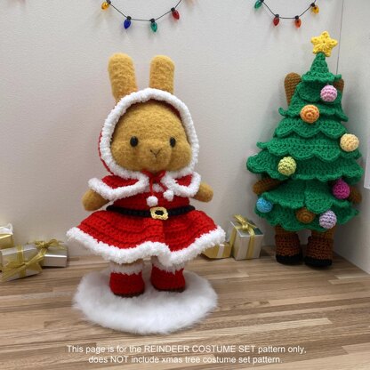 Dress-up Bunny Amigurumi Reindeer Dress set pattern