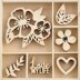 Kaisercraft Wood Mini Themed Embellishments - Magenta, 30/Pkg