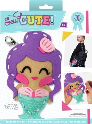 American Crafts Sew Cute! Felt Backpack Clip Kit - Mermaid