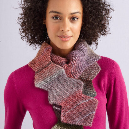 Brilliant Zig Zag Scarf in Lion Brand Amazing - 90308E