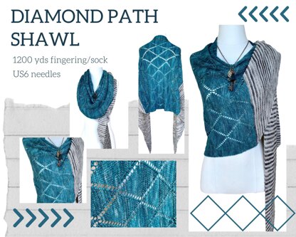 Diamond Path Shawl