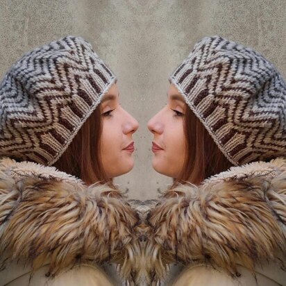 Royal Chevron Beret - knitting pattern