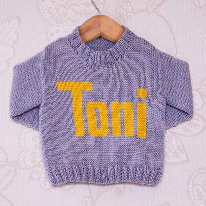 Intarsia - Toni Moniker Chart - Childrens Sweater