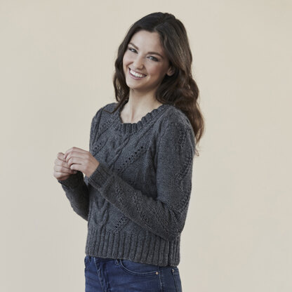 Bradbury Pullover - Sweater Knitting Pattern for Women in Tahki Yarns Classic Superwash