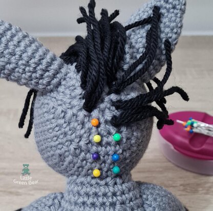 Dennis the Donkey - UK Terminology - Amigurumi