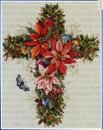 Winter Floral Cross - PDF
