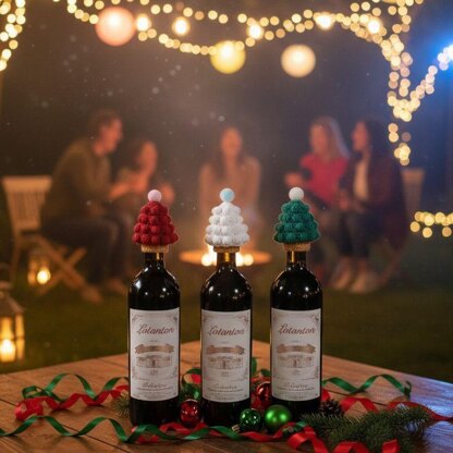 Christmas Tree Crochet Pattern, Crochet Pattern Bottle Topper, No Sew Crochet Pattern