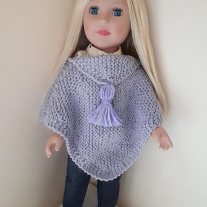 Parma Violet Poncho for Doll