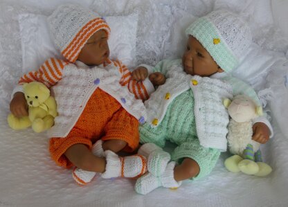 LENTE Baby Cardigan, Trousers, Hat & Bootees