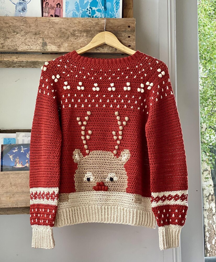 The Rudolph Jumper Crochet pattern by Little Golden Nook LoveCrafts