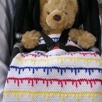 Teddy Bear's Outing Carseat Pram Baby Blanket
