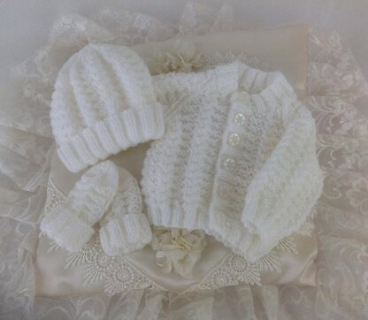 Pattern 54 Babies Cosy Cardigan Set - Sizes: Early Baby & 0-3 Months