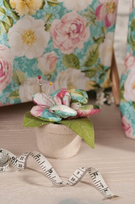 Hobbygift Flower Pot Rose Blossom Pincushion