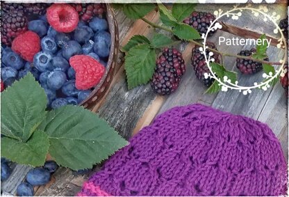 Boho "Berries" slouchy beanie