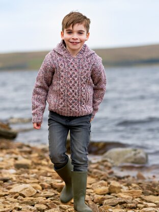 Cameron Children’s Cabled Jumper & Hoody By Sarah Hatton in West Yorkshire Spinners - WYS1000268 - Downloadable PDF